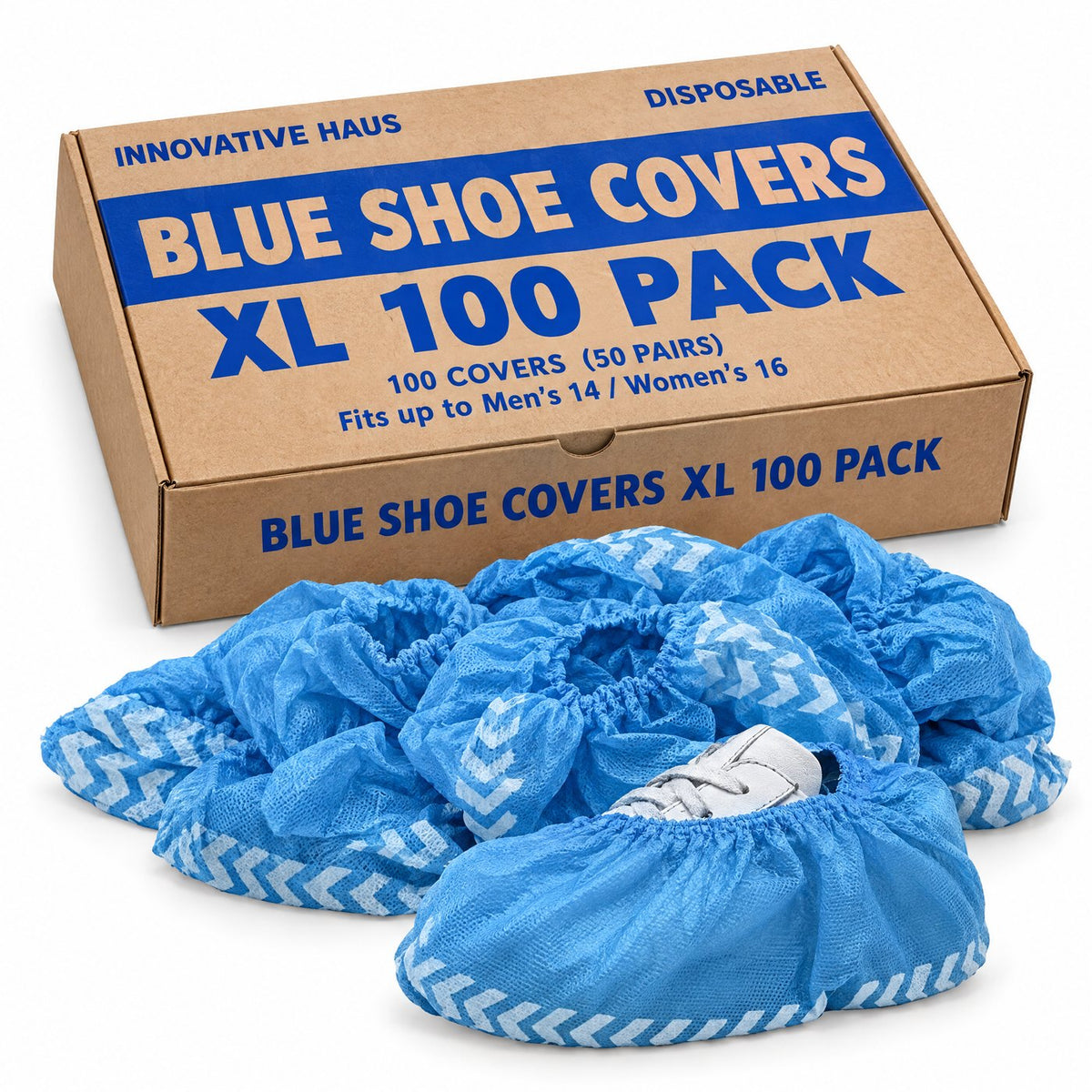 Disposable Shoe Covers - Water Resistant - Blue