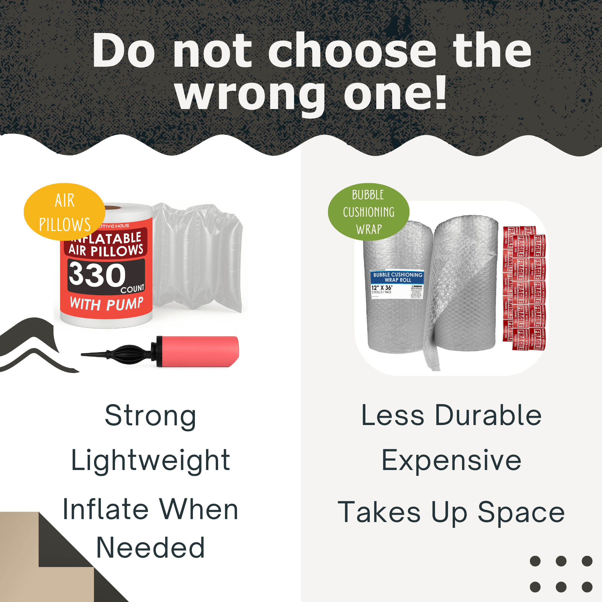 Air Pillows vs Bubble Cushioning Wrap: A Comprehensive Comparison for Businesses - Innovative Haus