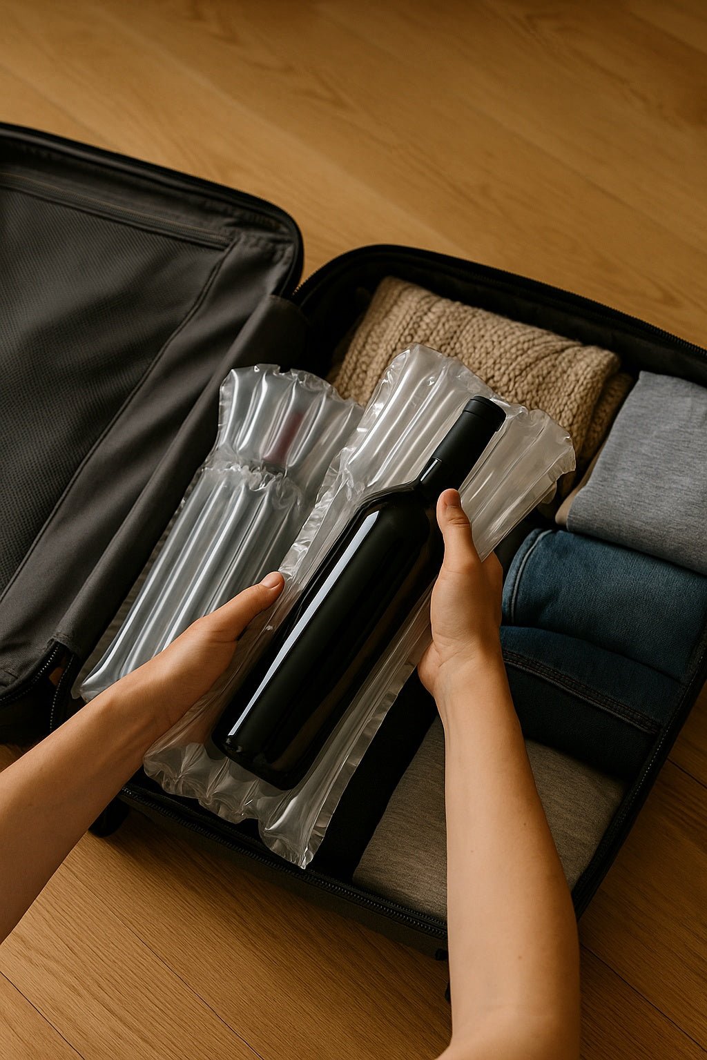 How to use wine bottle protectors?