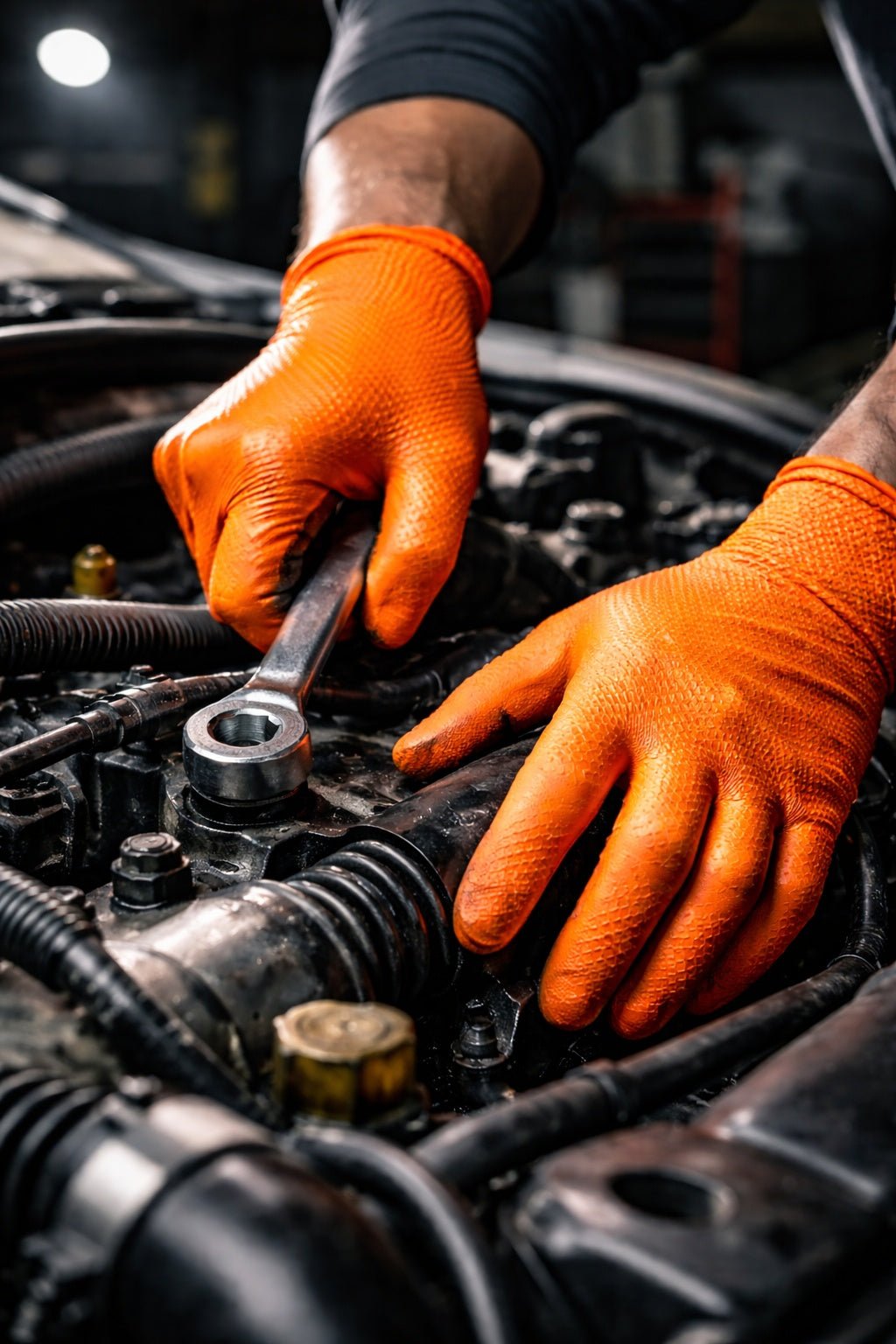 What are orange nitrile gloves used for?