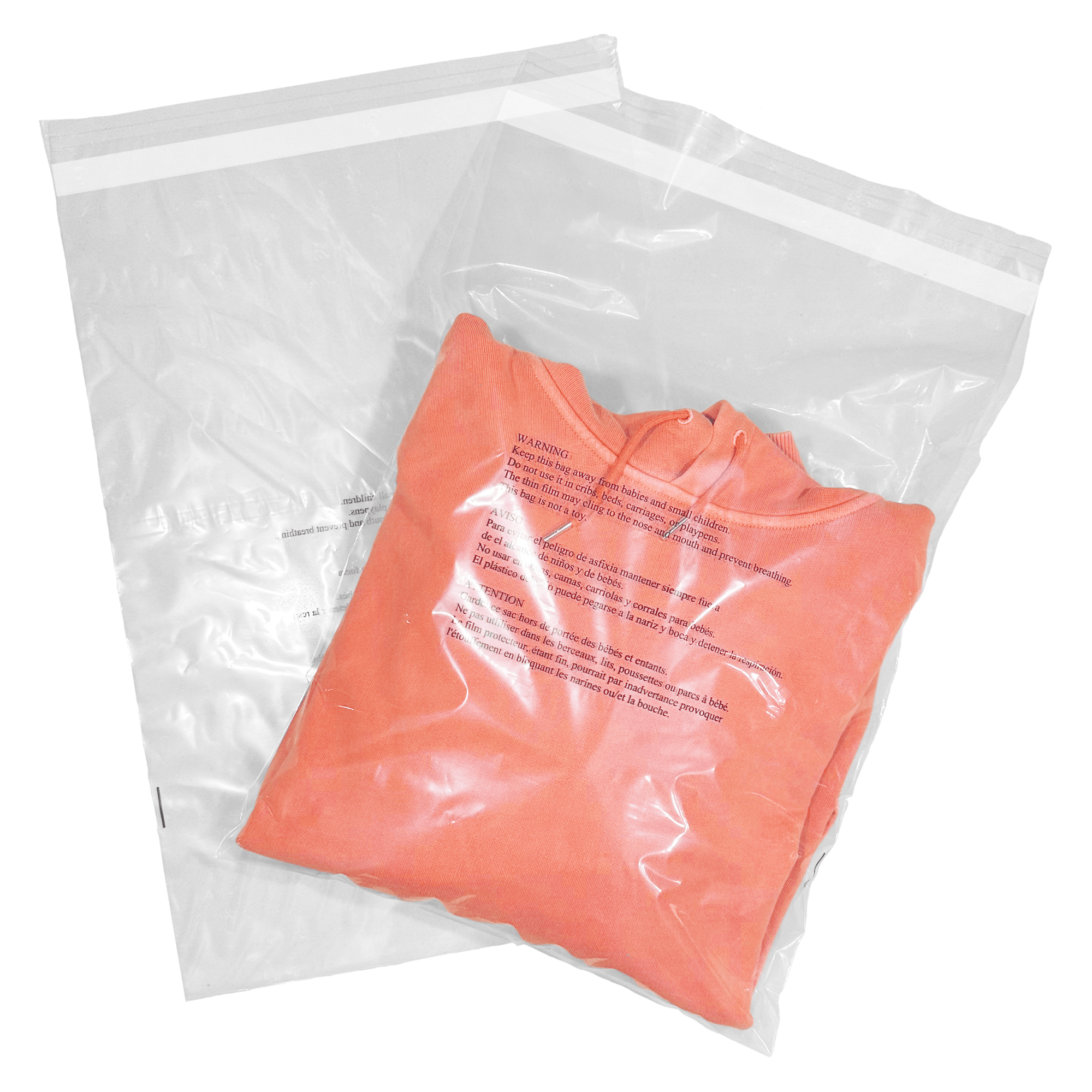 14" x 20" Clear Poly Mailer Bags with Secure Self - Seal, 1.6 Mil - Tamper - Proof & Durable Packaging Solution