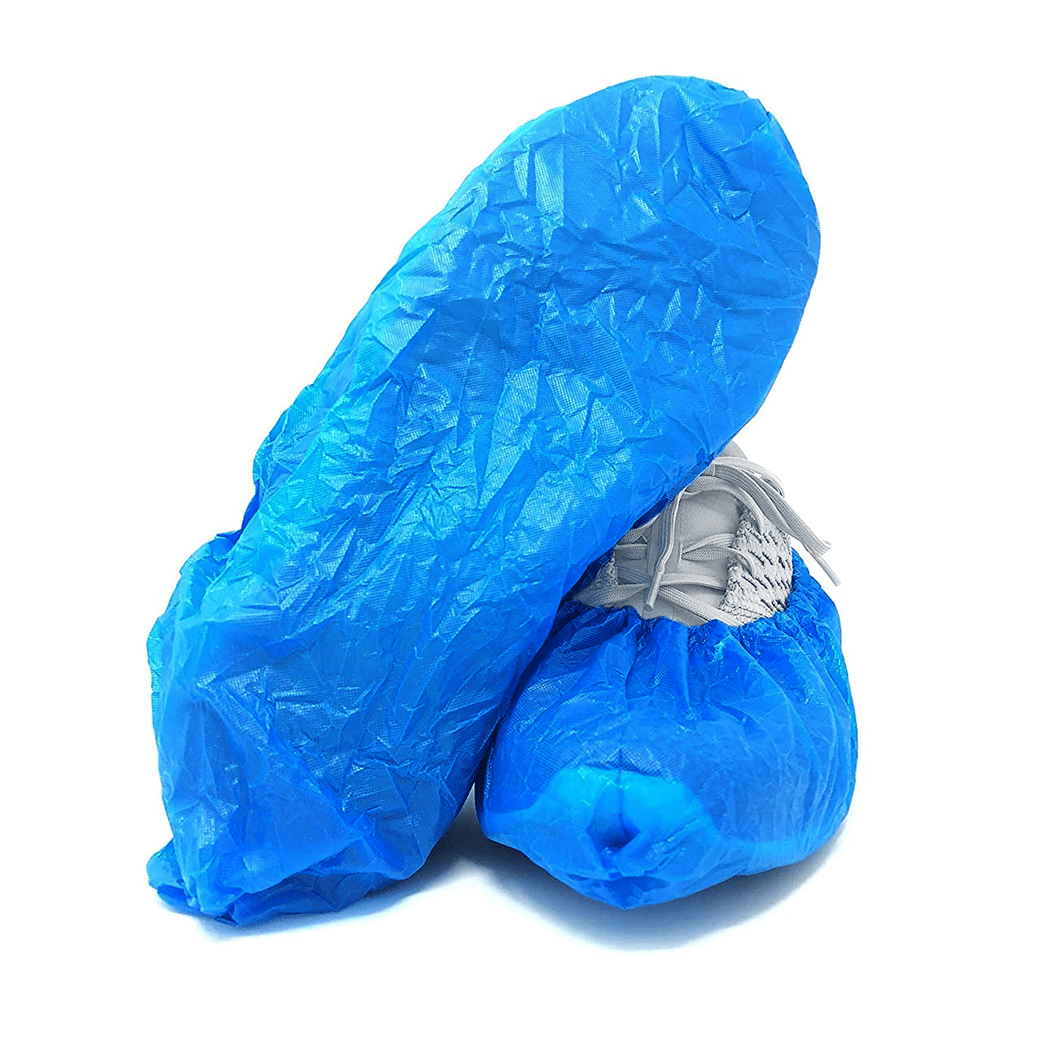 20 Pack Blue Disposable Shoe Covers - XL - Waterproof