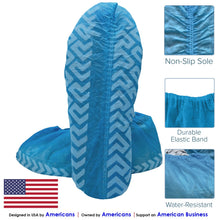 Load image into Gallery viewer, 200 Pack Blue Disposable Shoe Covers - XL - Water Resistant
