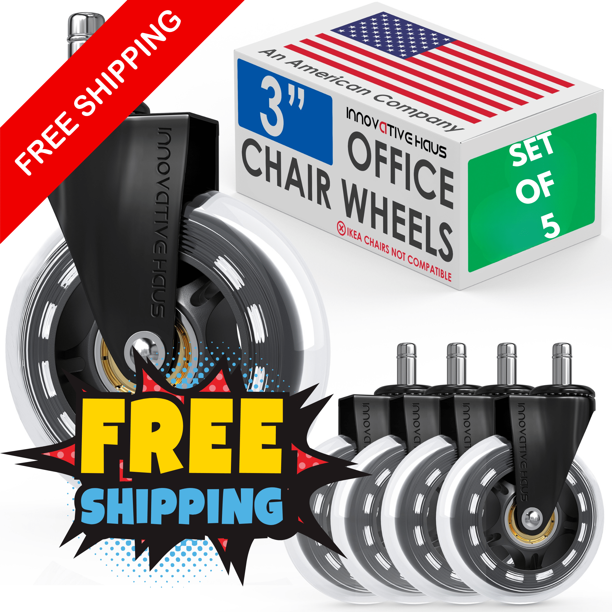 Desk Chair Soft Casters For Hardwood Floors Office Chair Casters