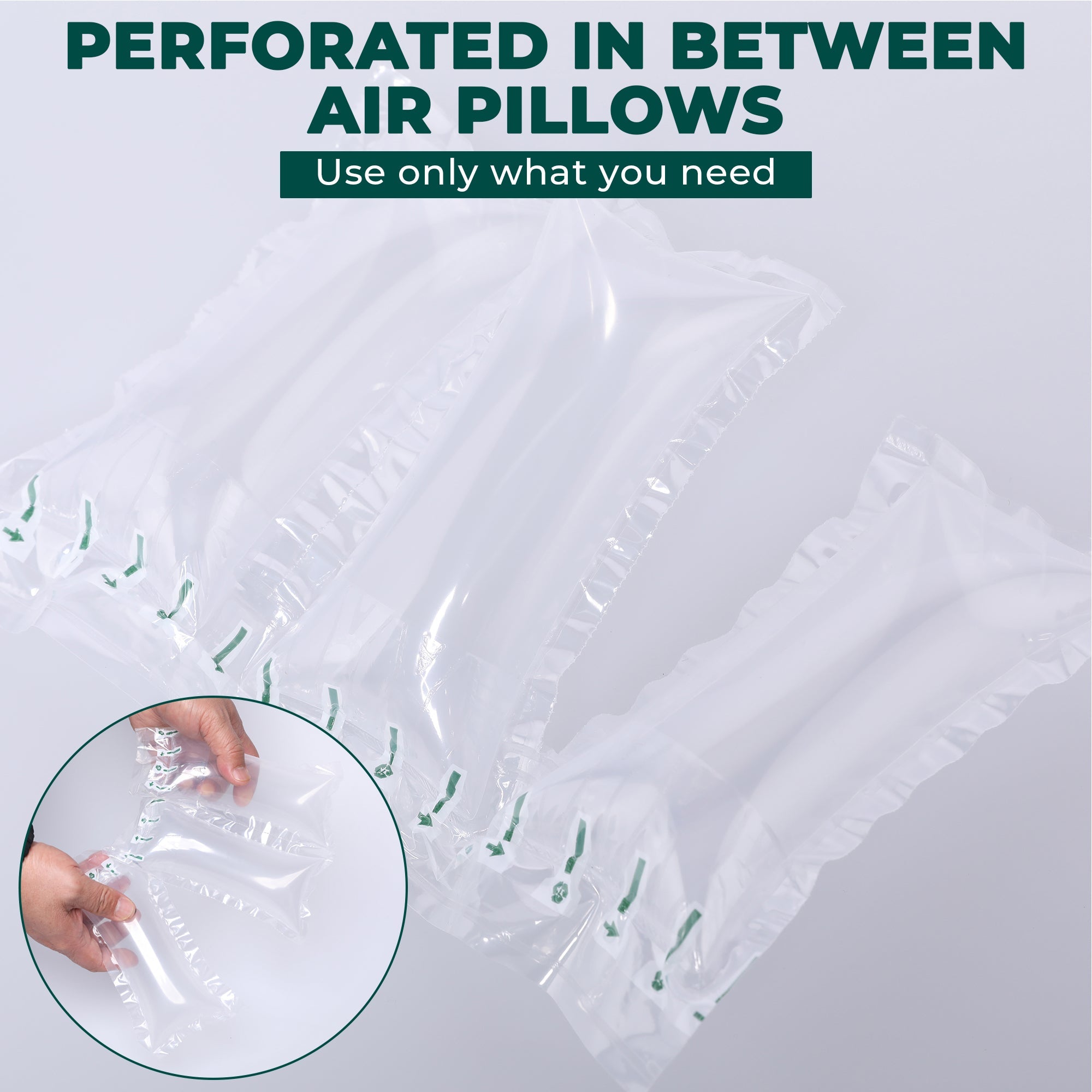 Inflatable Air Pillows - 4" x 8" - Clear - 330 Count