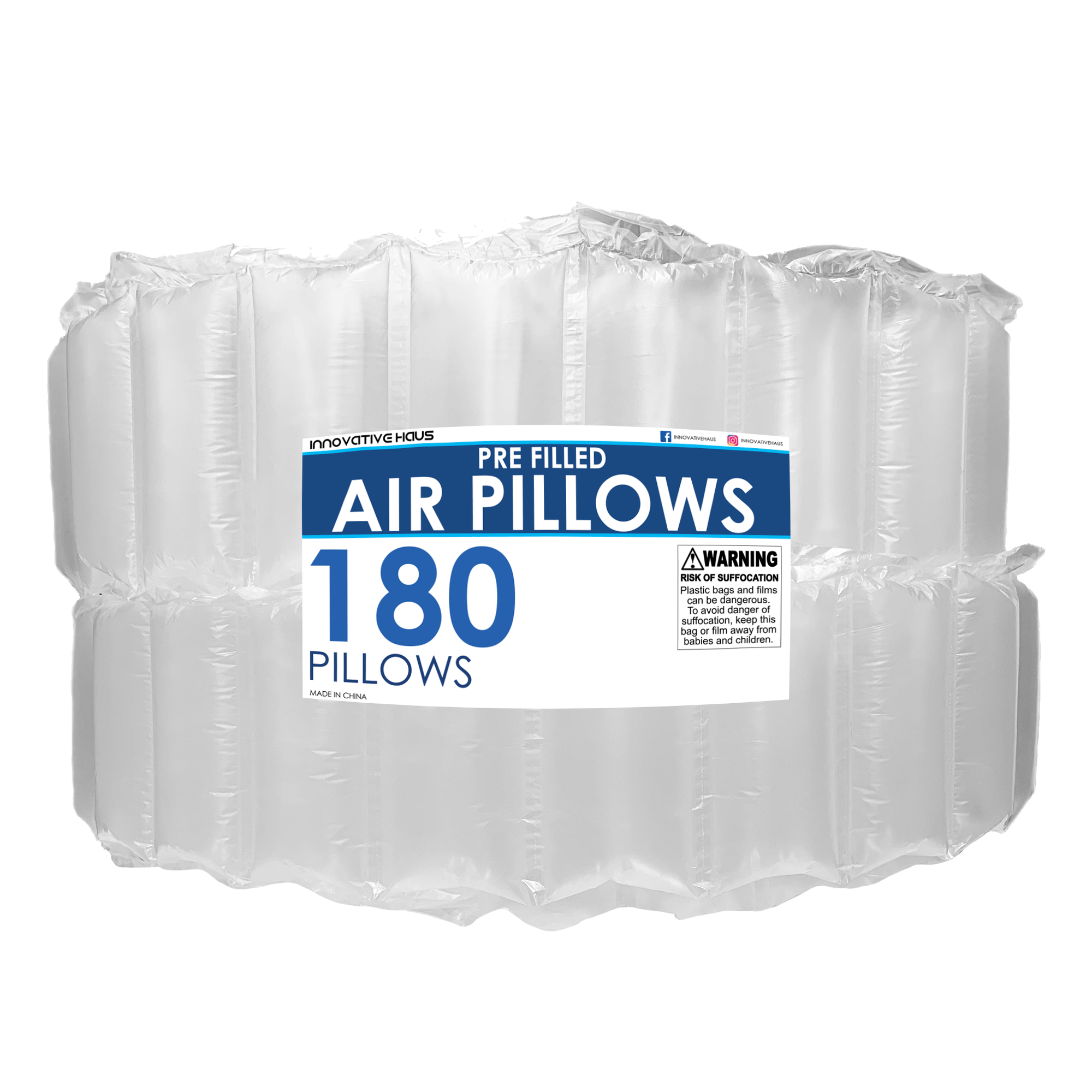 Pre - filled Air Pillows - 4" x 8" - Clear