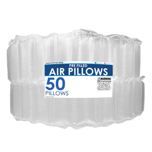 4" x 8" Pre-Filled Air Pillows for Packaging - Lightweight, Protective Void Fill Cushions for Shipping