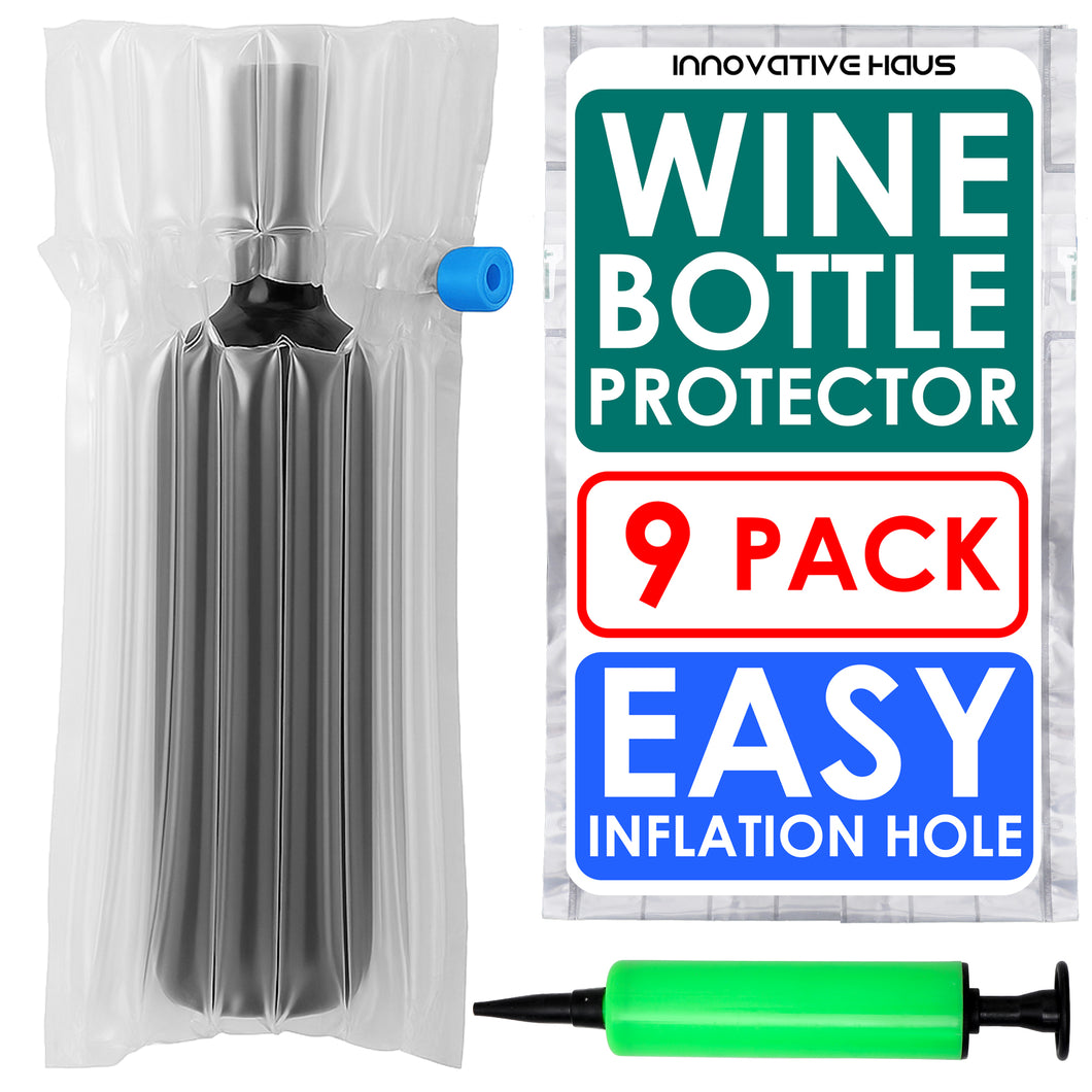 Wine Bottle Protectors for Travel with Handheld Air Pump