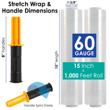 Load image into Gallery viewer, pallet wrap, stretch wrap for packing, shrink wrap for moving, packing wrap plastic roll, moving plastic wrap roll

