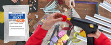 Load image into Gallery viewer, clear hot glue sticks, mini hot glue sticks, hot glue sticks full size, small glue sticks, large hot glue sticks
