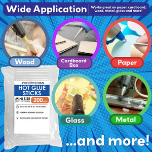 clear hot glue sticks, mini hot glue sticks, hot glue sticks full size, small glue sticks, large hot glue sticks