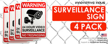 Load image into Gallery viewer, smile your on camera signs, camera sign, security camera signs, camera surveillance sign, surveillance
