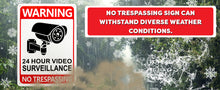 Load image into Gallery viewer, sign, camera signs for property, security sign, you are on camera sign outdoor, camera signs, 24 hour
