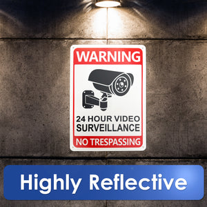 warning security cameras in use signs, on camera sign, video and audio surveillance signs, video recording