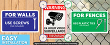 Load image into Gallery viewer, warning security cameras in use signs, on camera sign, video and audio surveillance signs, video recording
