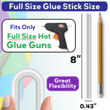 Load image into Gallery viewer, Clear Mini Glue for Hot Glue Gun - 8&quot; x 0.43&quot; - Ideal for Crafting &amp; Repairs - 100 Pack
