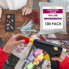 Load image into Gallery viewer, Clear Mini Glue for Hot Glue Gun - 8&quot; x 0.43&quot; - Ideal for Crafting &amp; Repairs - 100 Pack
