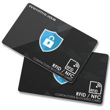 Load image into Gallery viewer, RFID Blocking Cards - Slim NFC Contactless Card Protector - 2 Pack
