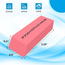 Load image into Gallery viewer, block erasers, big pink erasers, large pink erasers for school, bulk erasers for kids, earaser, pencil erasers bulk
