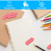 Load image into Gallery viewer, pink block erasers, earser, pack of erasers, 2 pink erasers, pink bevel eraser, school supplies erasers
