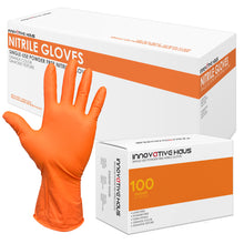 Load image into Gallery viewer, gloves, nitrile mechanics gloves large, 8 mil nitrile gloves large, 8 mil nitrile gloves, heavy duty nitrile
