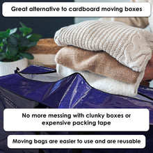 Load image into Gallery viewer, moving tote bags, dorm packing bags, oversized moving bags, reusable moving bags, moving duffle bags
