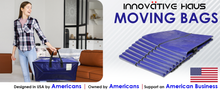 Load image into Gallery viewer, dorm moving bags, large moving bags with handles, blue moving bags, heavy duty moving bags
