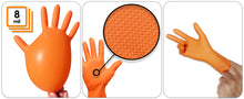 Load image into Gallery viewer, gloves, 8 mil nitrile gloves, nitrile work gloves, mechanic gloves disposable, disposable mechanic gloves
