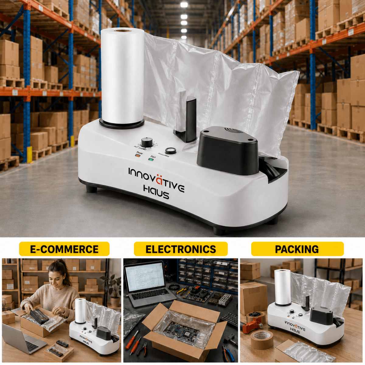 Air Pillow Machine with Free 590 Feet Air Pillow Roll