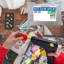 Load image into Gallery viewer, Mini Glue Sticks for Hot Glue Gun - 4&quot; x 0.27&quot; - Clear - 50 Pack
