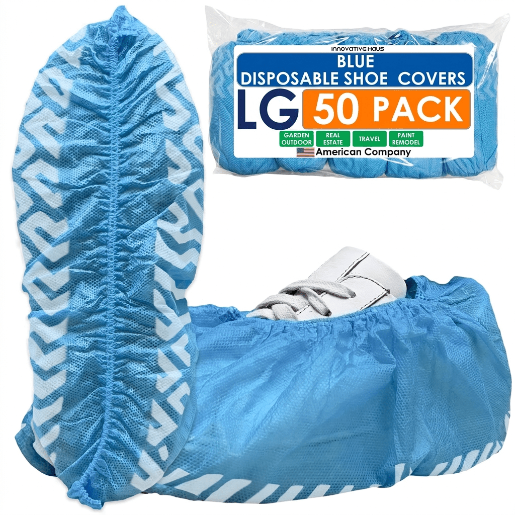 Disposable Shoe Covers - Water Resistant - Blue