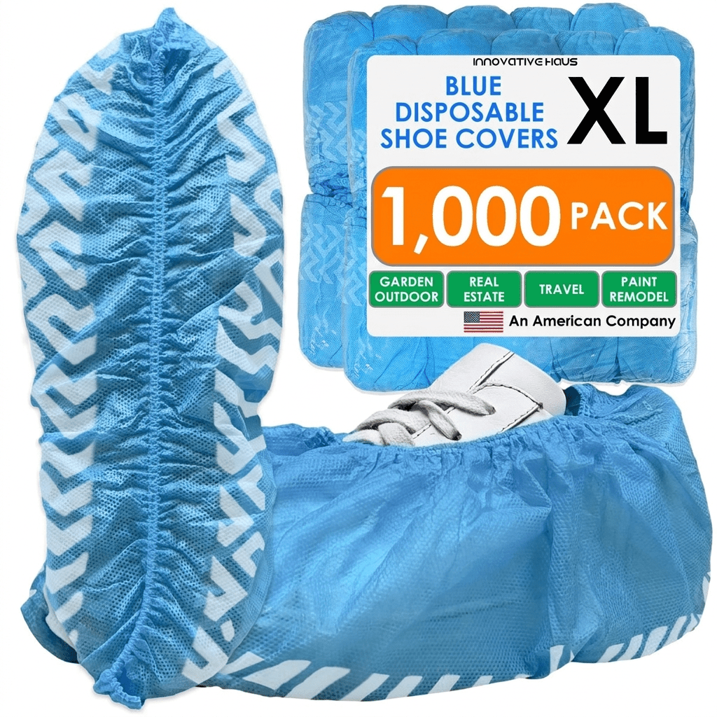 Disposable Shoe Covers - Water Resistant - Blue