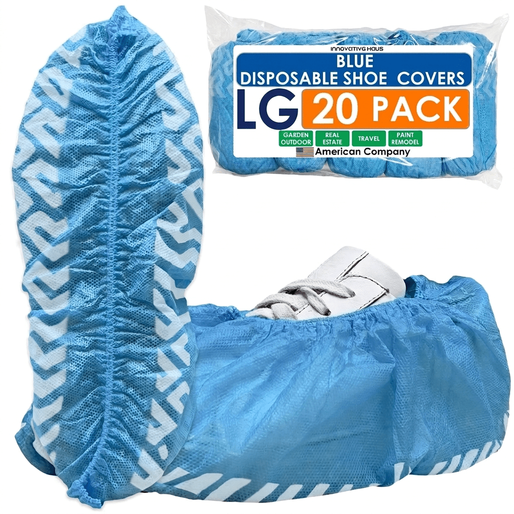Disposable Shoe Covers - Water Resistant - Blue