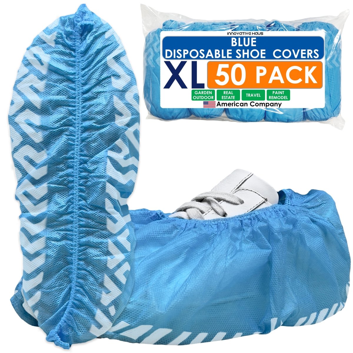 Disposable Shoe Covers - Water Resistant - Blue
