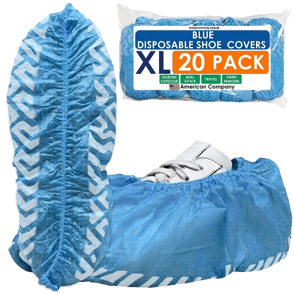 Disposable Shoe Covers - Water Resistant - Blue