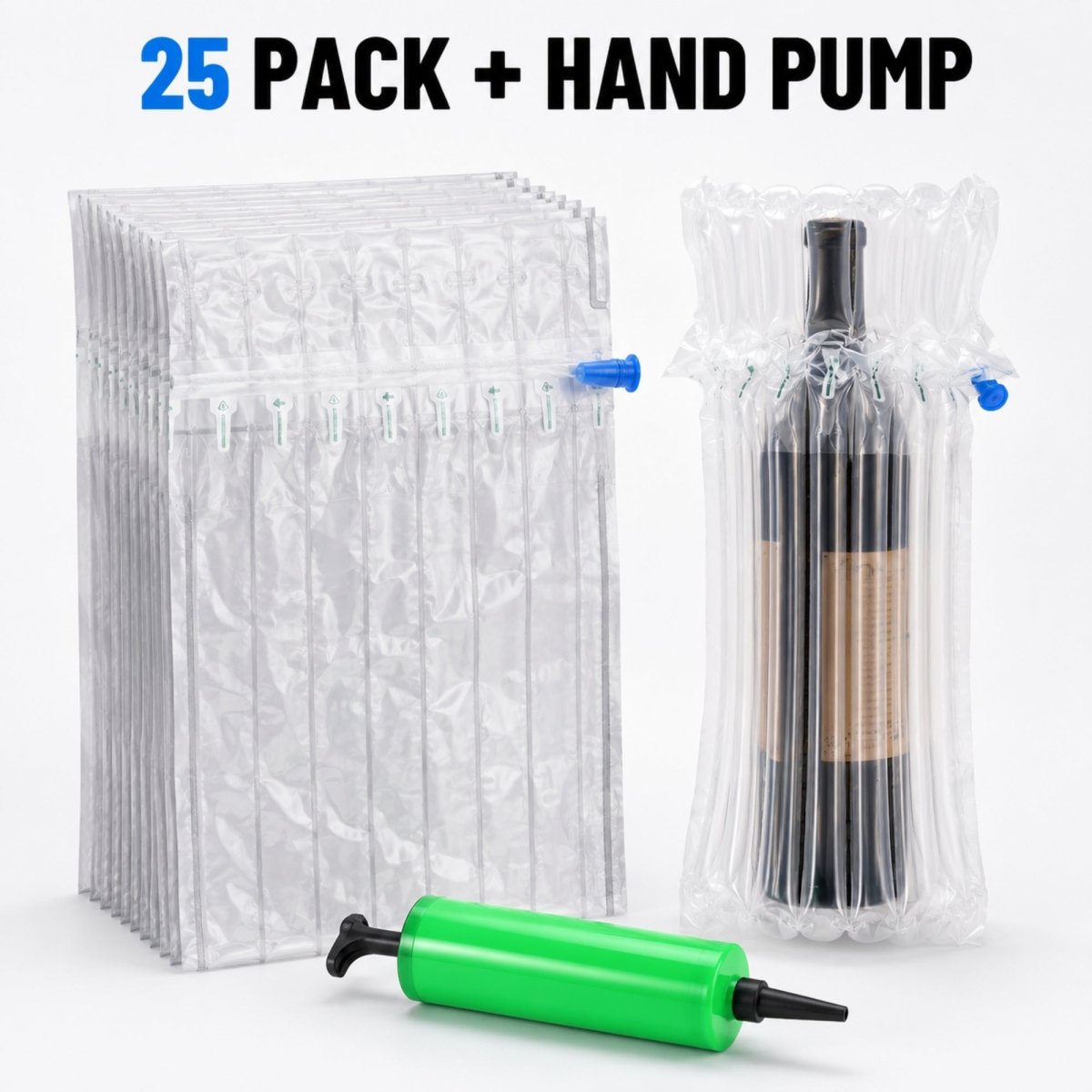 Inflatable Wine Bottle Protectors - 9" x 16" - Clear
