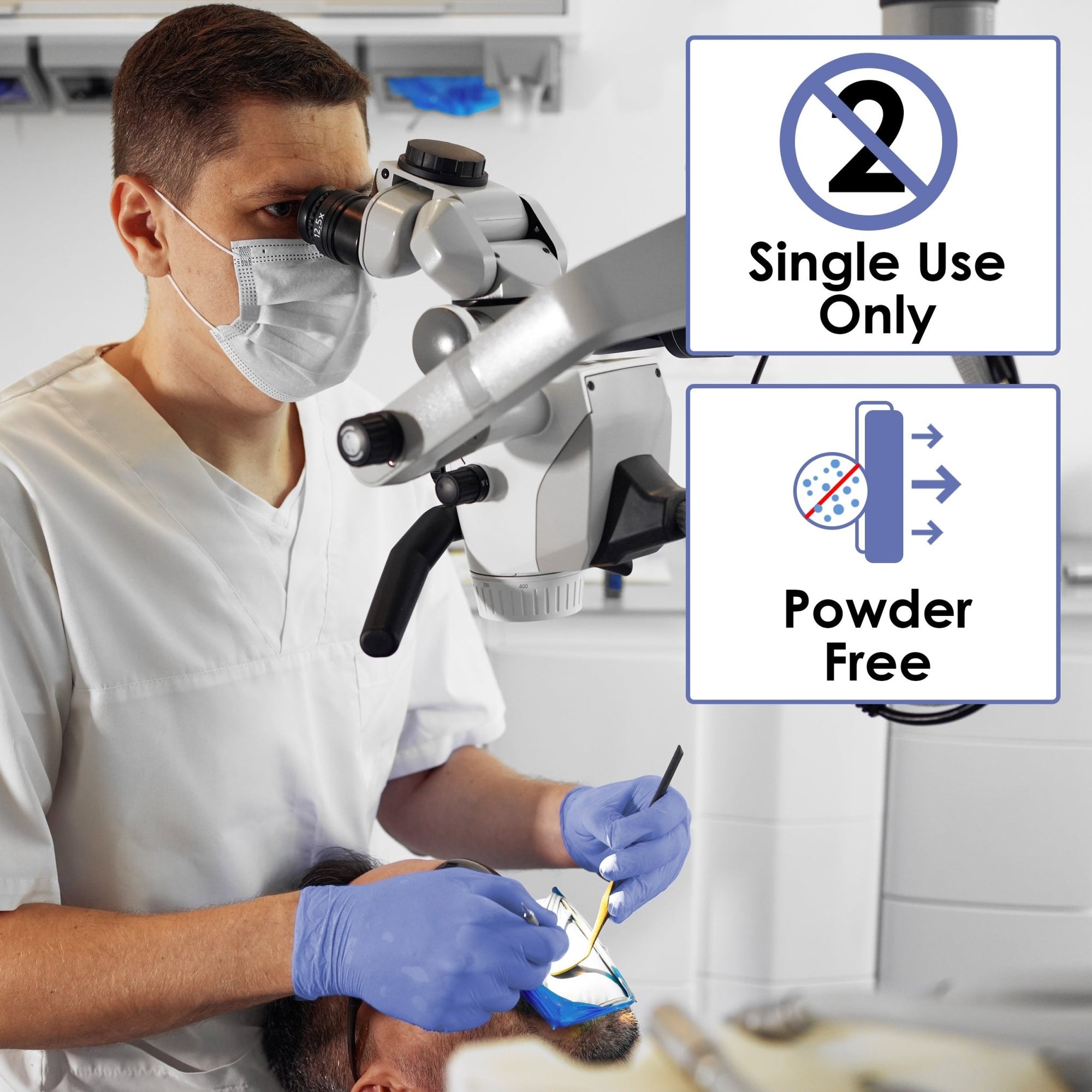 Nitrile Gloves - Powder Free - Medical Grade - Blue