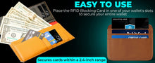 Load image into Gallery viewer, RFID Blocking Card - NFC Contactless Card Protector - 2 Pack

