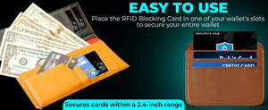 RFID Blocking Card - NFC Contactless Card Protector - 2 Pack