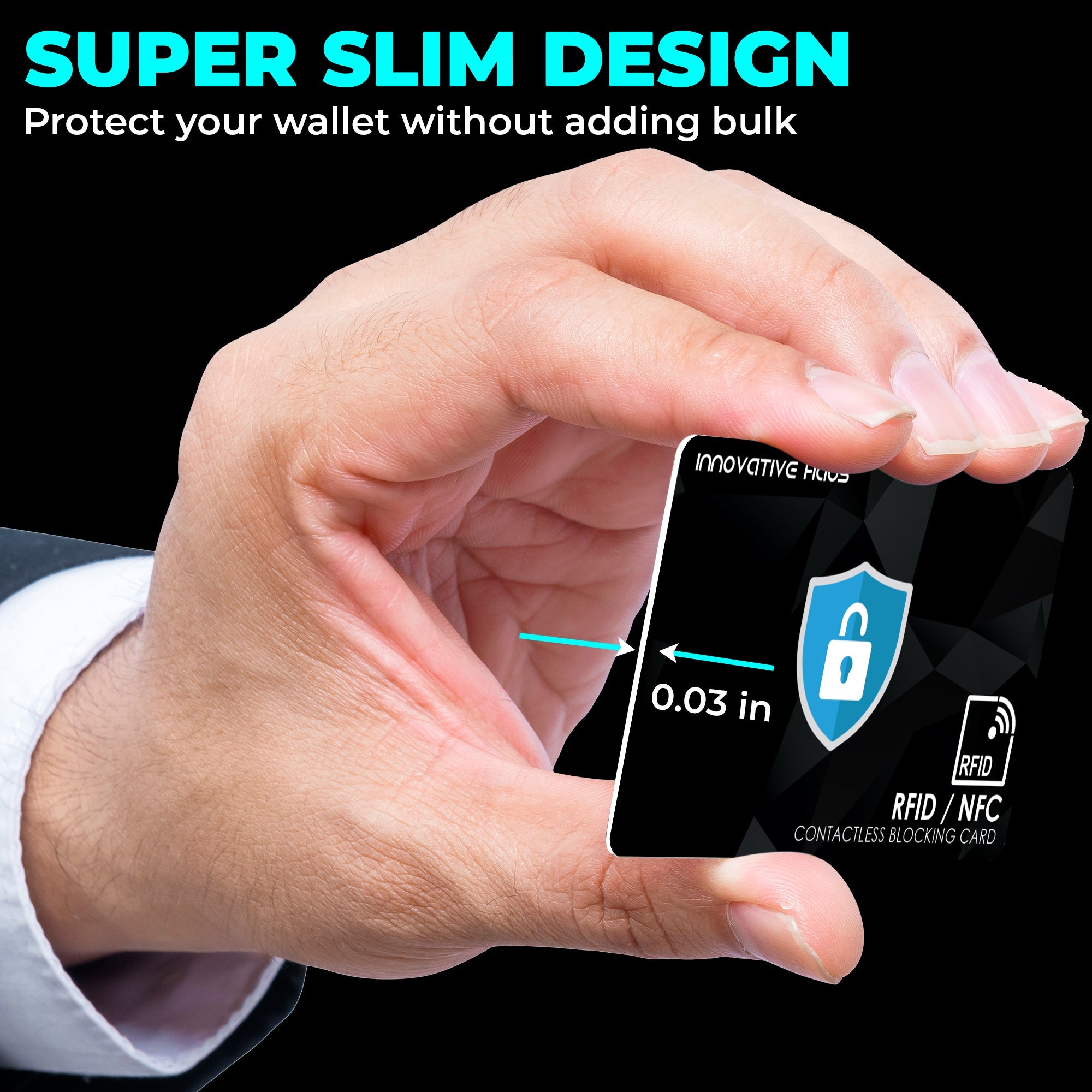 RFID Blocking Card - NFC Contactless Card Protector - 2 Pack