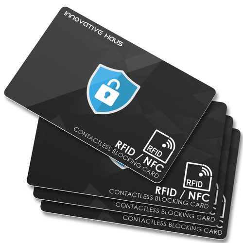 RFID Blocking Card - NFC Contactless Card Protector - 4 Pack