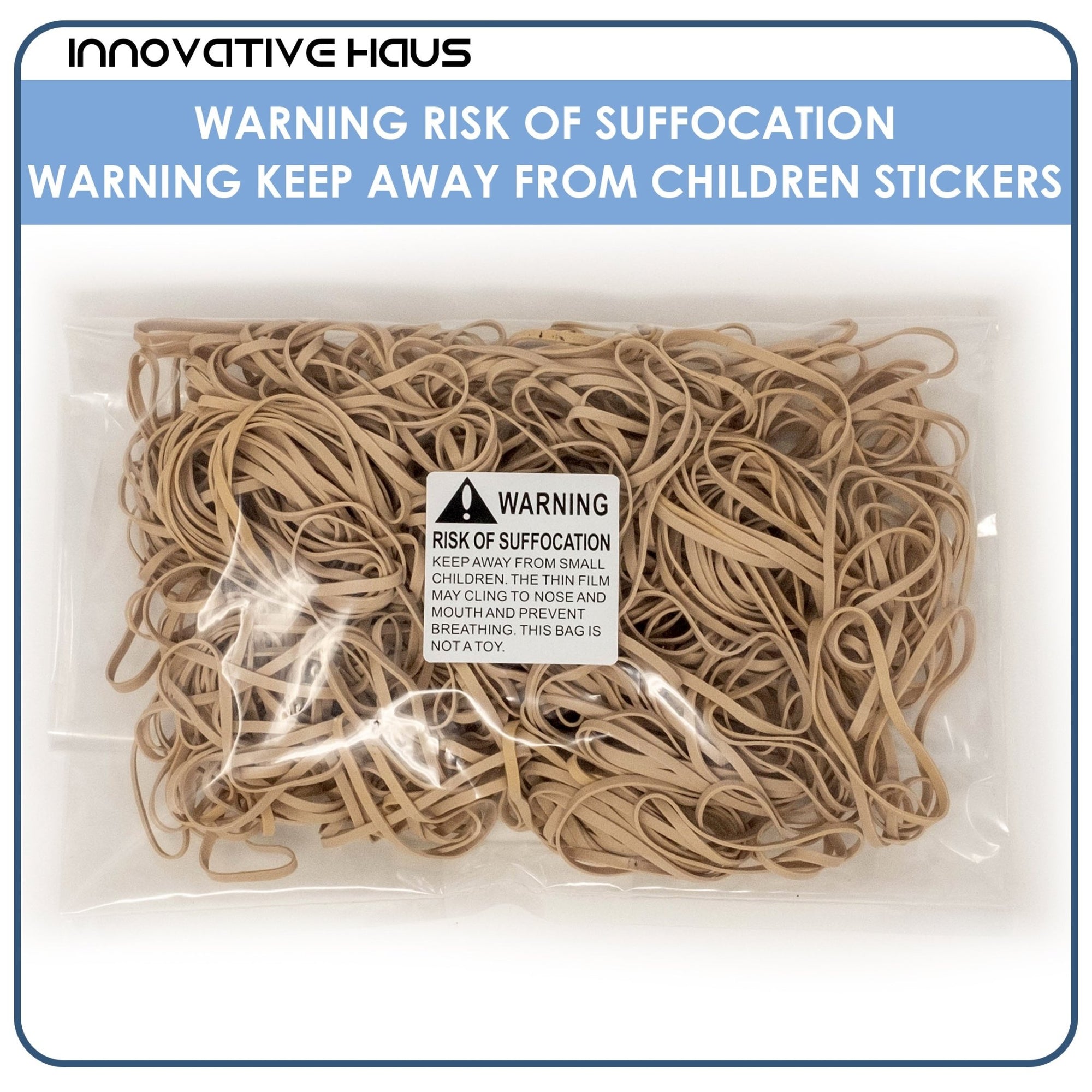 Risk of Suffocation Warning Labels - 2" x 2" - 5 Pack