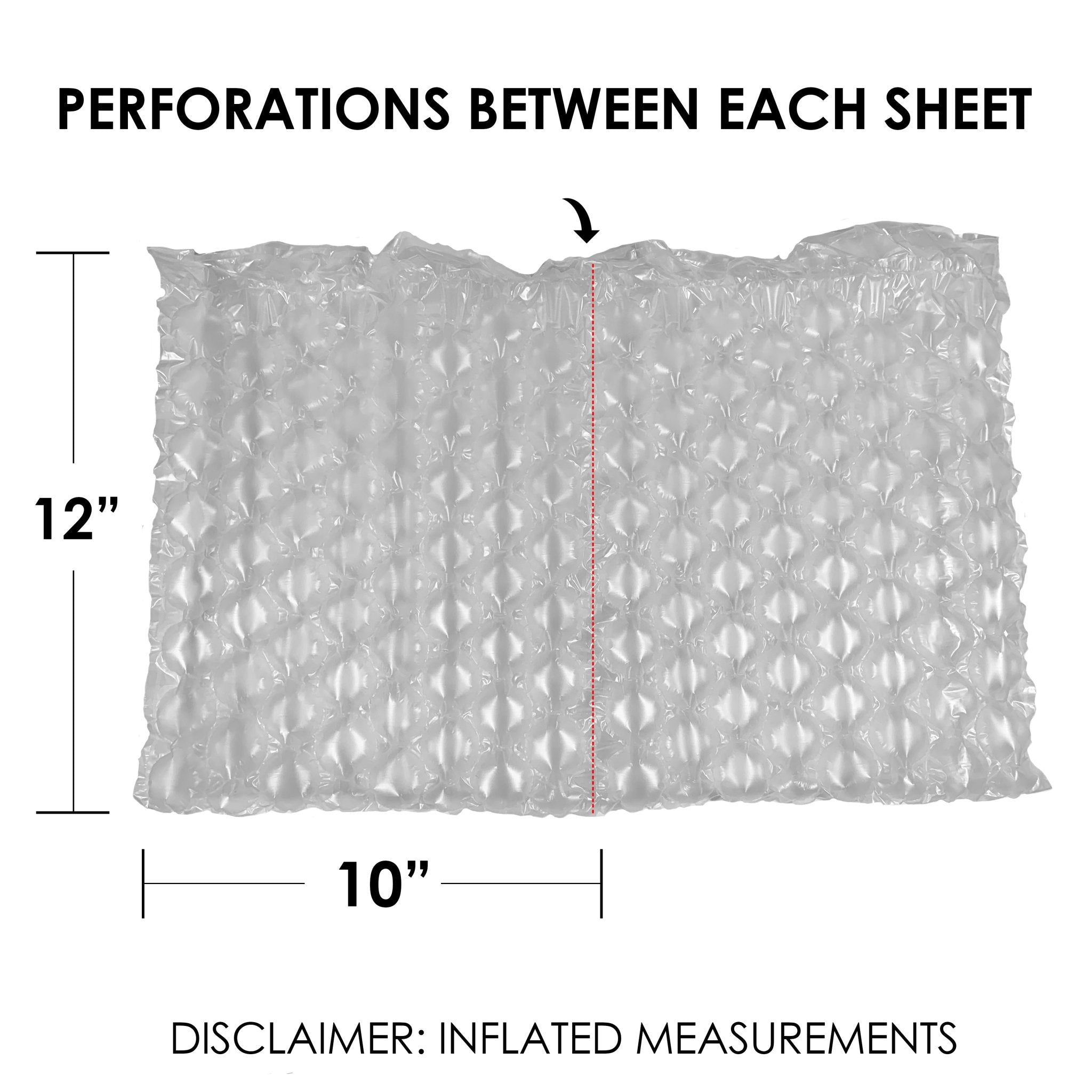 10" x 12" Air Pillows for Packaging - 50 Pack
