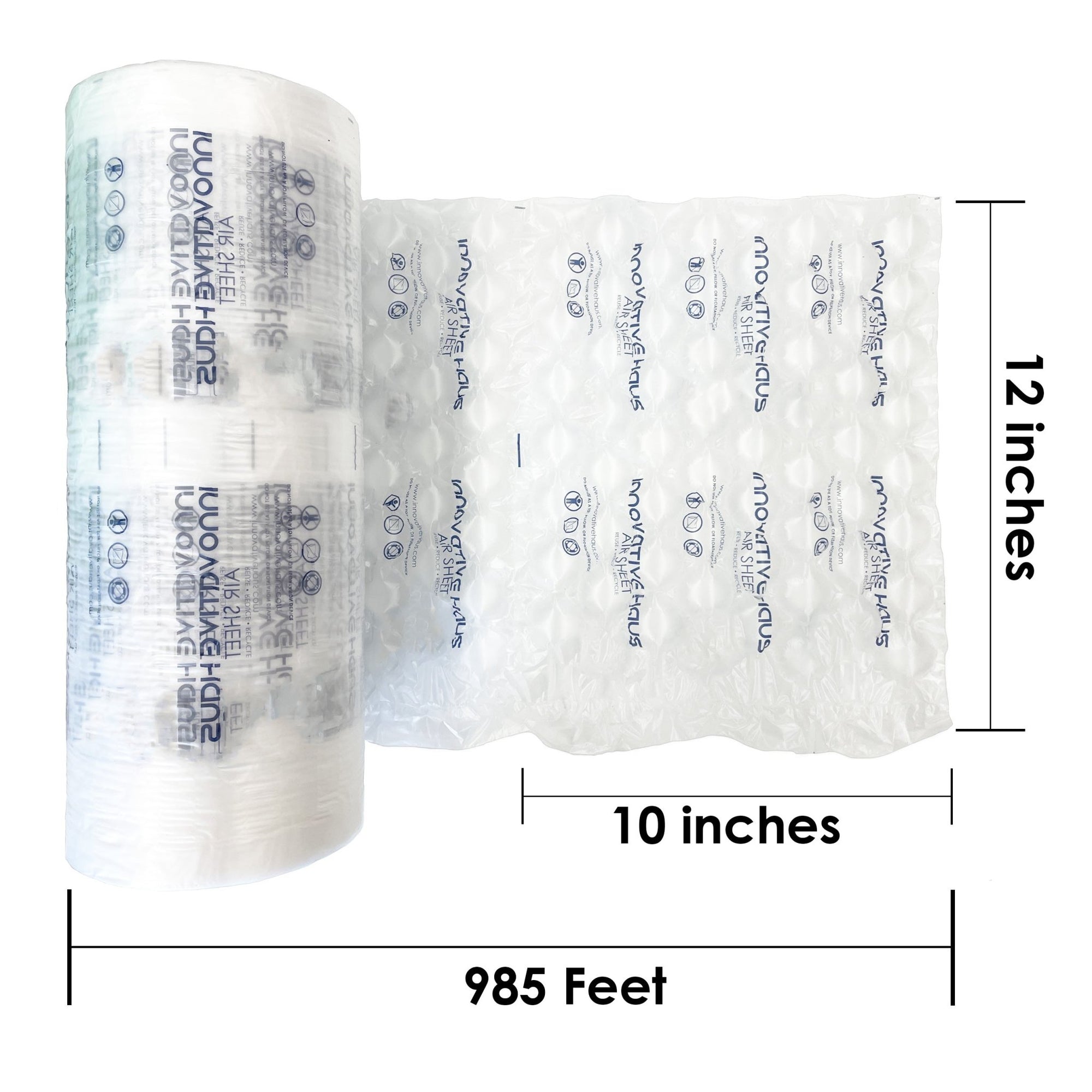 Air Pillows for Packaging - Roll - 10" x 12" - 985 Feet