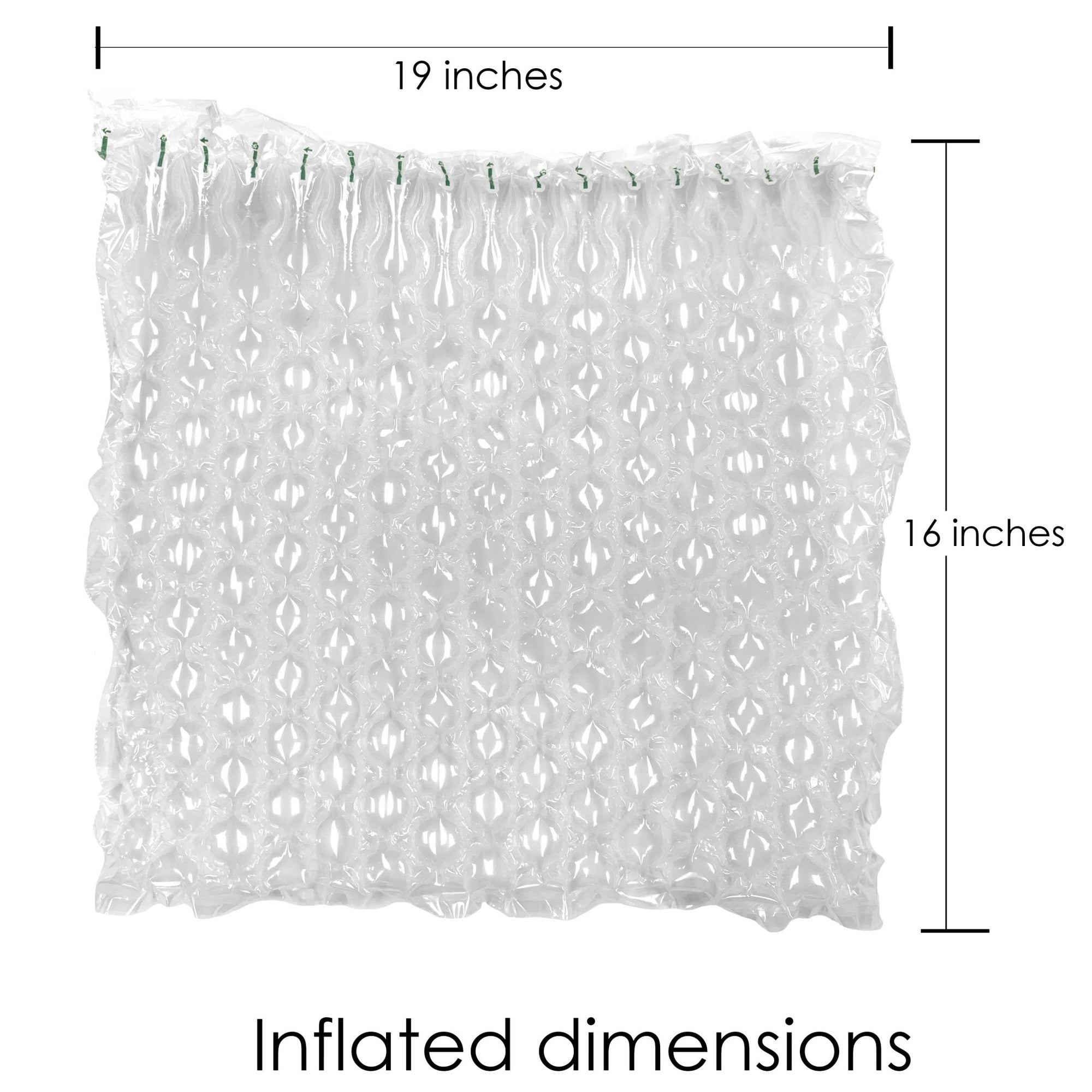 Inflatable Cushioning Wrap Roll with Hand Pump - Durable, Lightweight Packaging Protection - Perforated Every 19 Inches