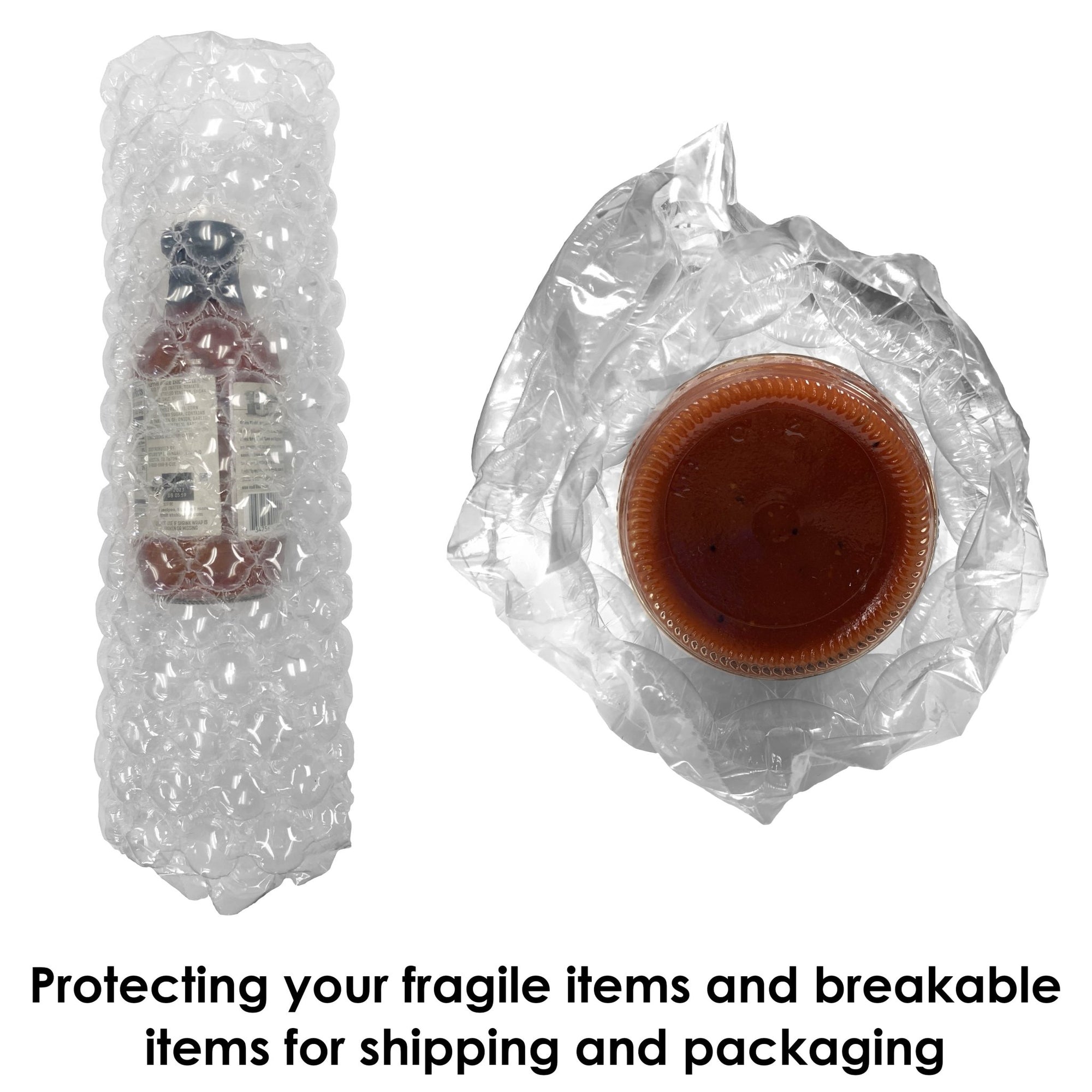 Inflatable Cushioning Wrap Roll with Hand Pump - Durable, Lightweight Packaging Protection - Perforated Every 19 Inches