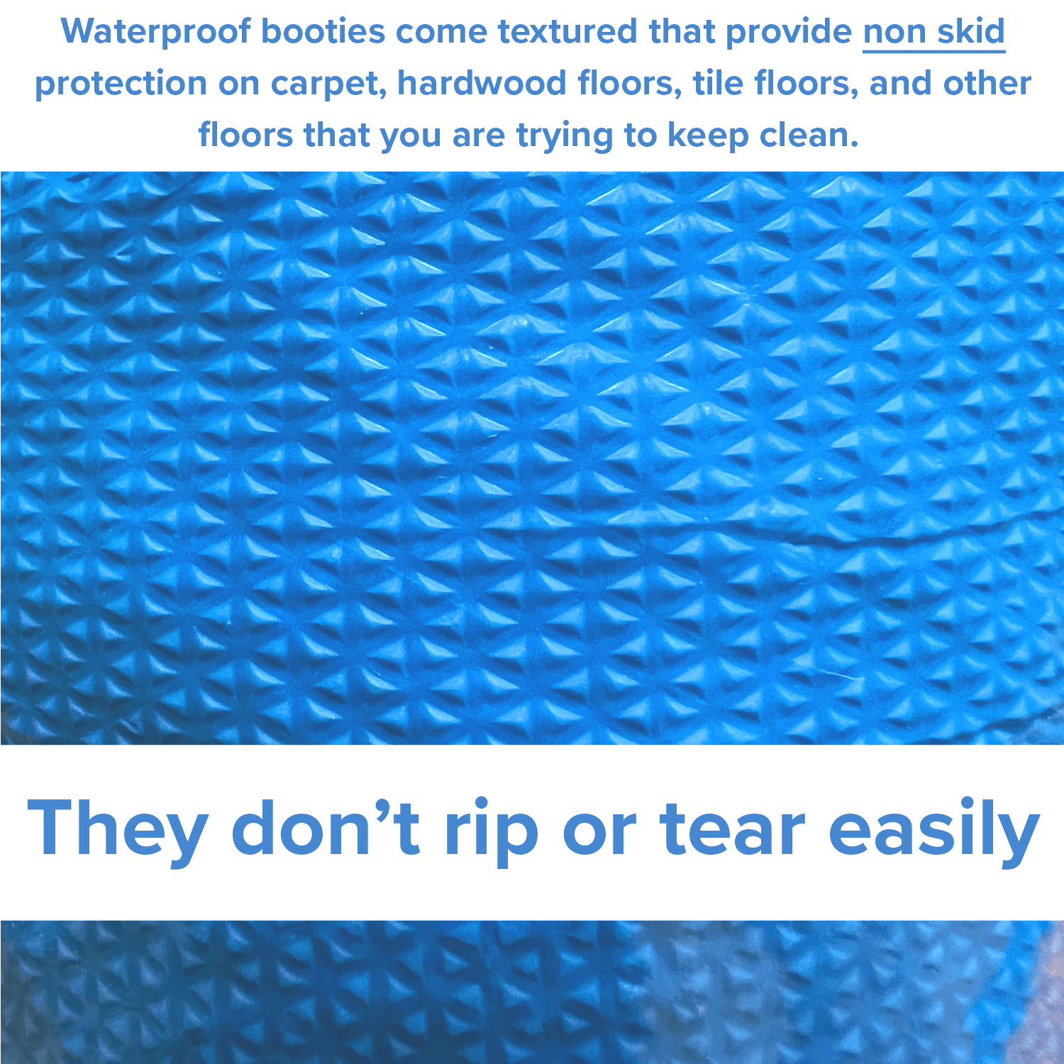 20 Pack Blue Disposable Shoe Covers - XL - Waterproof