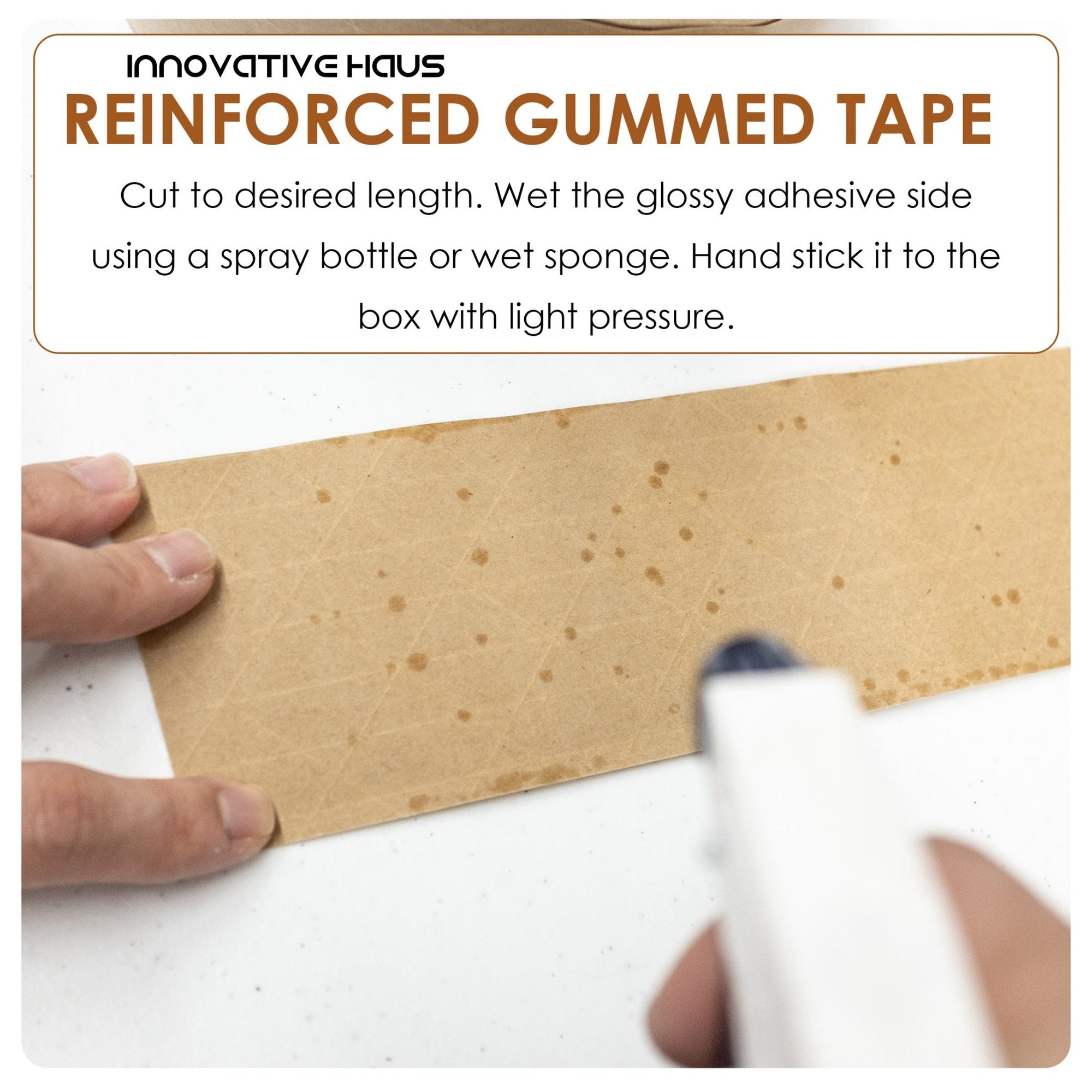 Fiberglass Reinforced Gummed Paper Tape - 3" x 450' - Brown