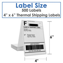 Load image into Gallery viewer, Direct Thermal Shipping Labels with Perforation - 4&quot; x 6&quot; - 500 Pack
