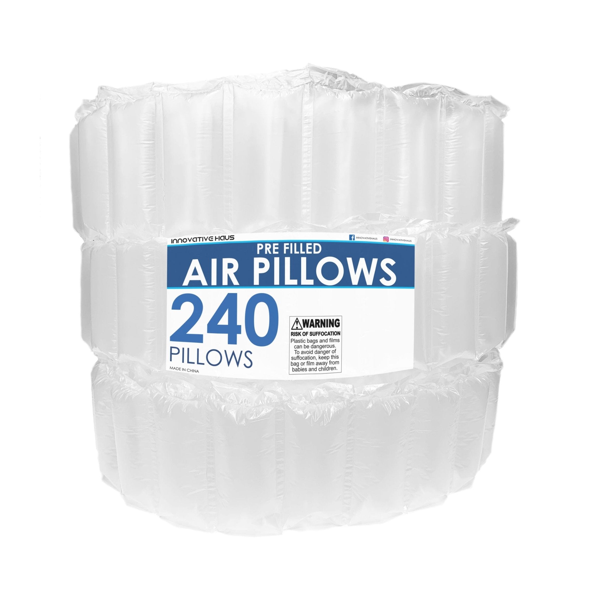 Packing Supplies 100 Round Air Pillows For Shipping With Manual Pump -  Eco-Friendly Packaging Alternative To Peanuts Packing Peanut Alternative